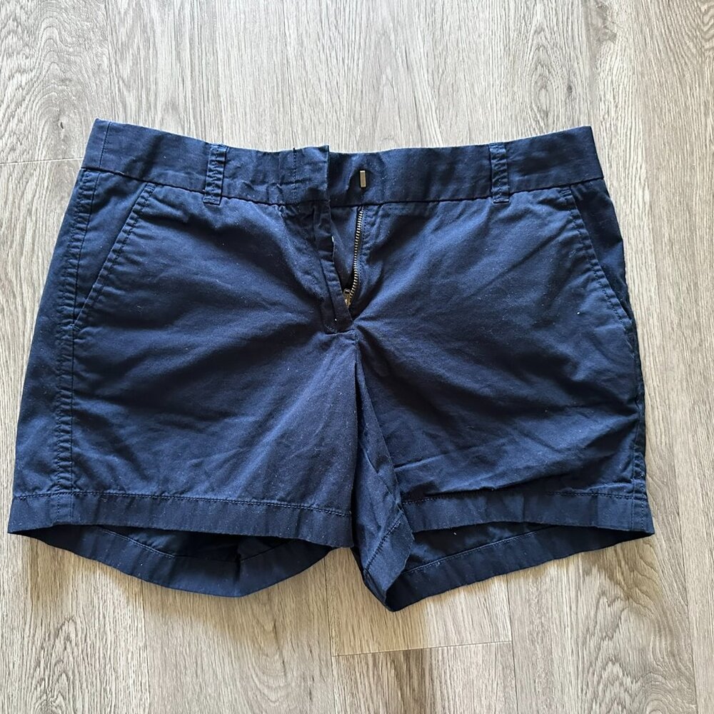 5" Chino City Fit Buttery Twill Shorts Navy Blue J. Crew Size 8